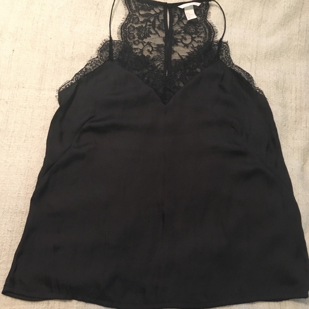 H&M Black lace tank top